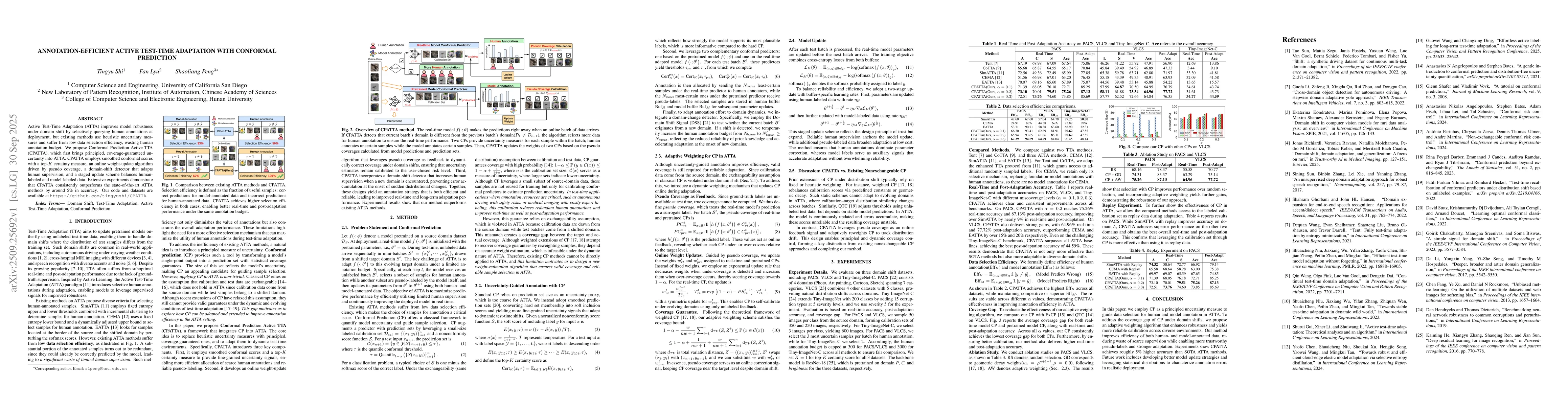 Thumbnail for Annotation-Efficient Active Test-Time Adaptation with Conformal
  Prediction