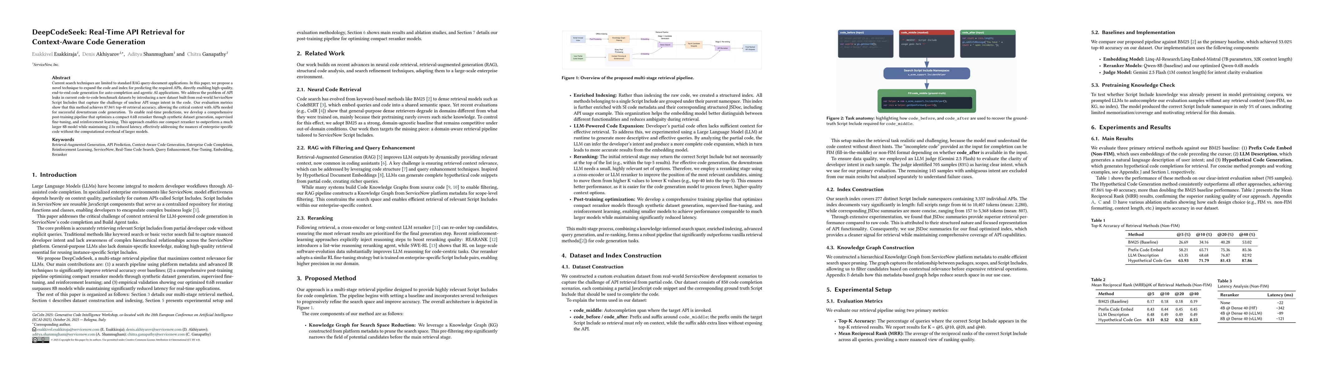 Thumbnail for DeepCodeSeek: Real-Time API Retrieval for Context-Aware Code Generation