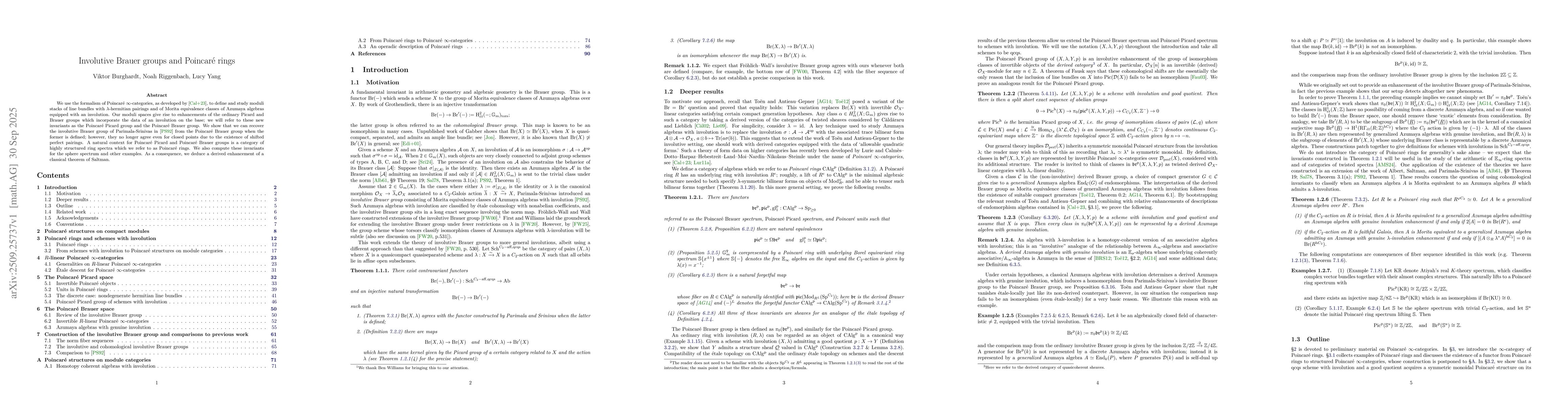 Thumbnail for Involutive Brauer groups and PoincarĂŠ rings