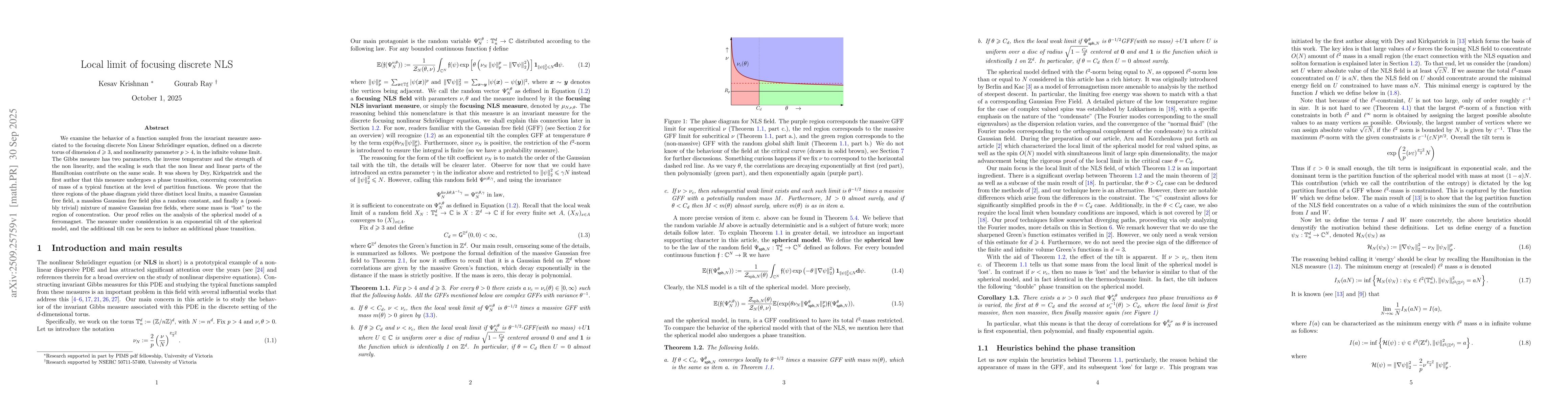 Thumbnail for Local limit of focusing discrete NLS