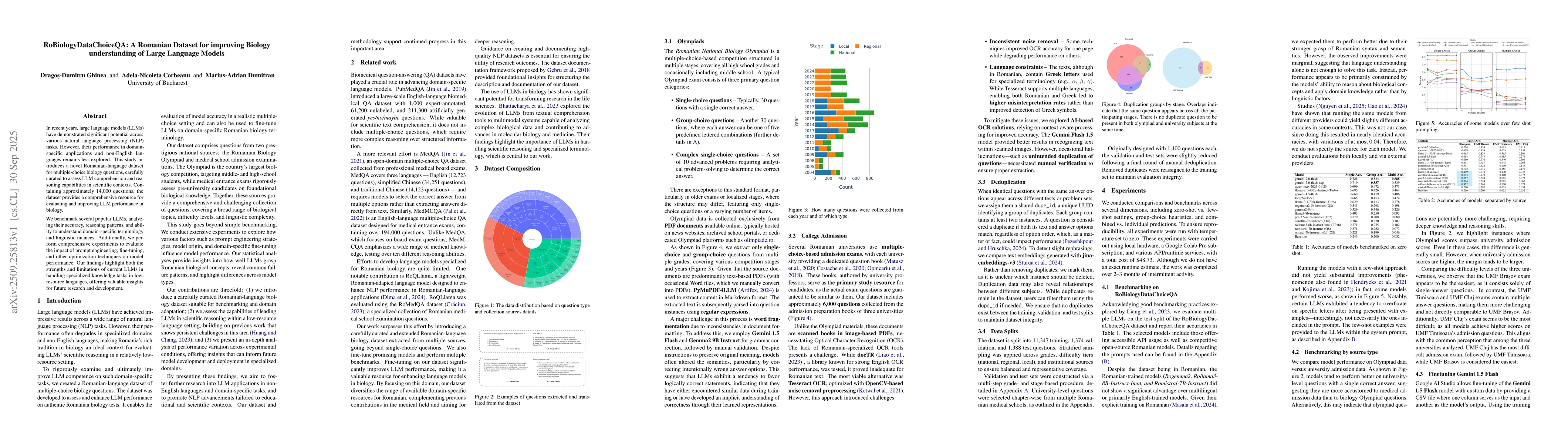 Thumbnail for RoBiologyDataChoiceQA: A Romanian Dataset for improving Biology
  understanding of Large Language Models