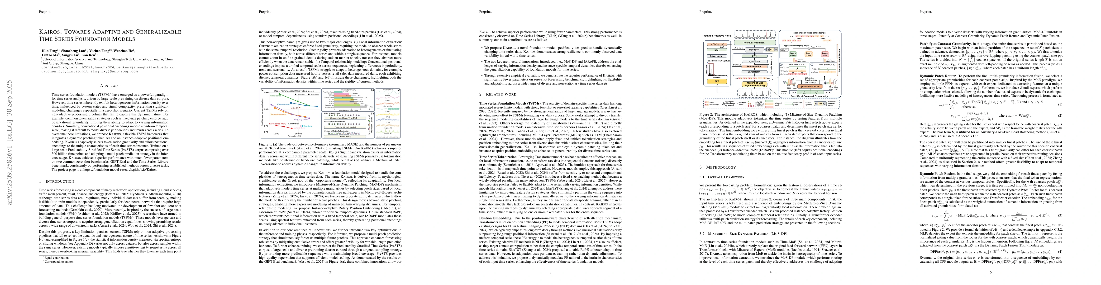 Thumbnail for Kairos: Towards Adaptive and Generalizable Time Series Foundation Models