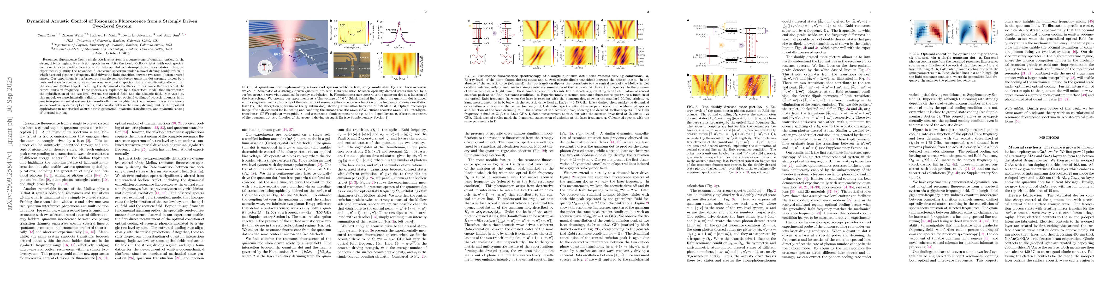 Thumbnail for Dynamical Acoustic Control of Resonance Fluorescence from a Strongly
  Driven Two-Level System