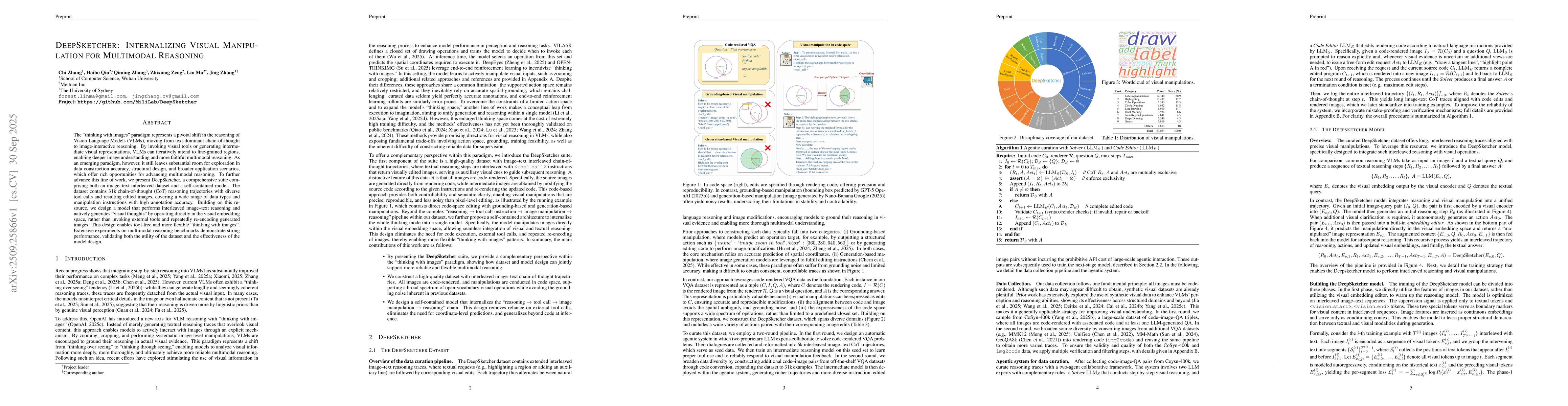 Thumbnail for DeepSketcher: Internalizing Visual Manipulation for Multimodal Reasoning