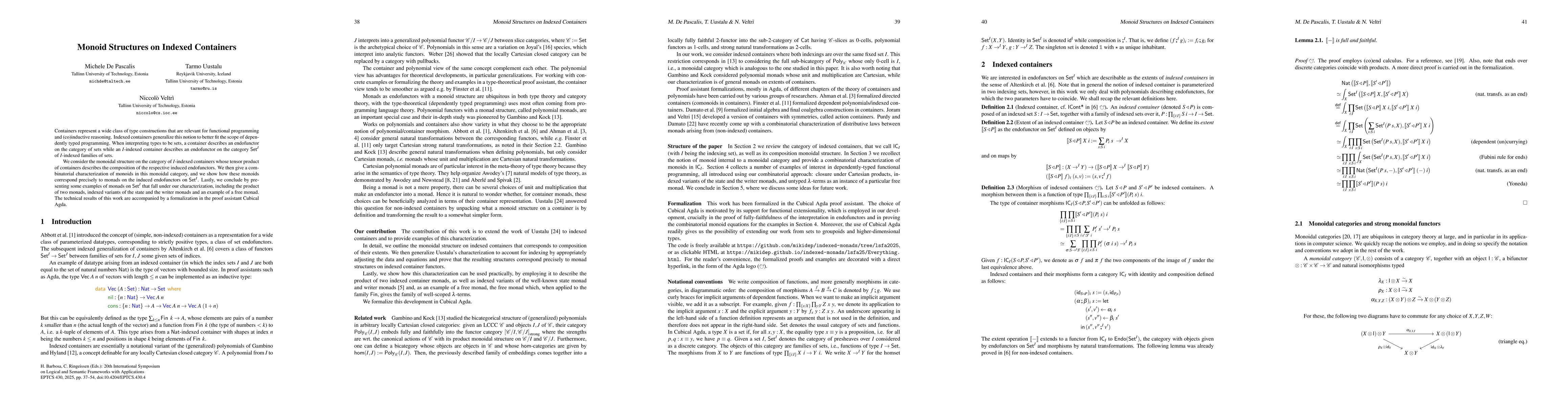 Thumbnail for Monoid Structures on Indexed Containers