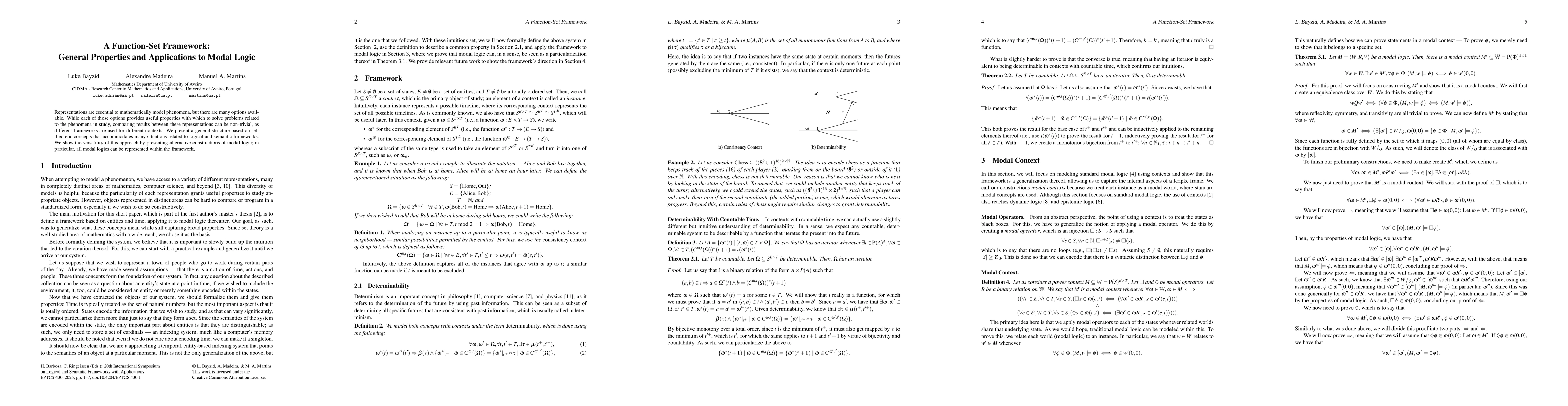 Thumbnail for A Function-Set Framework: General Properties and Applications to Modal
  Logic