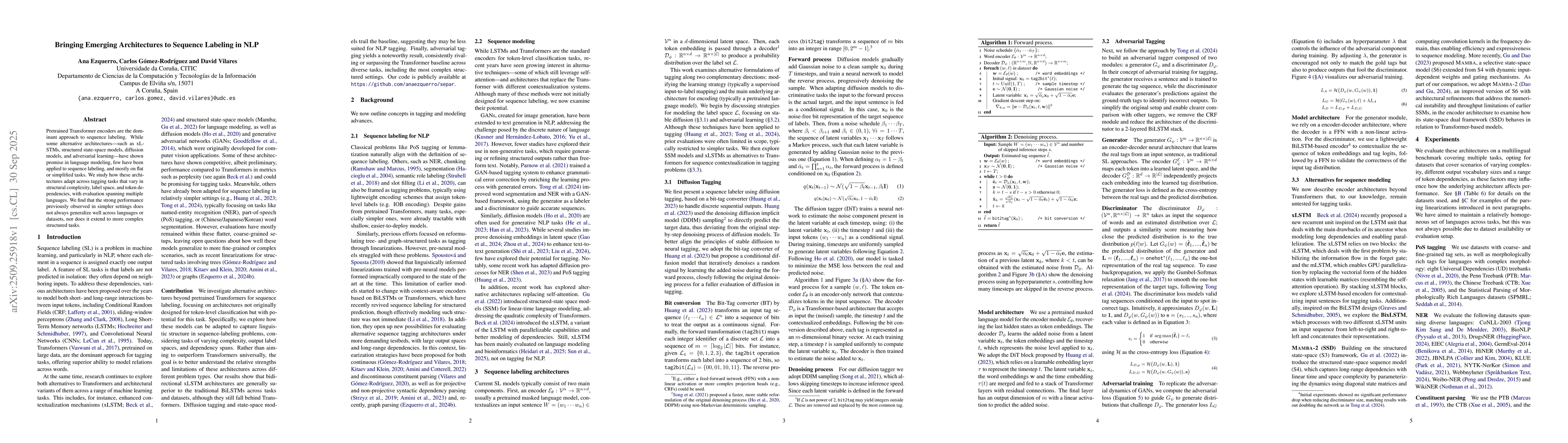 Thumbnail for Bringing Emerging Architectures to Sequence Labeling in NLP