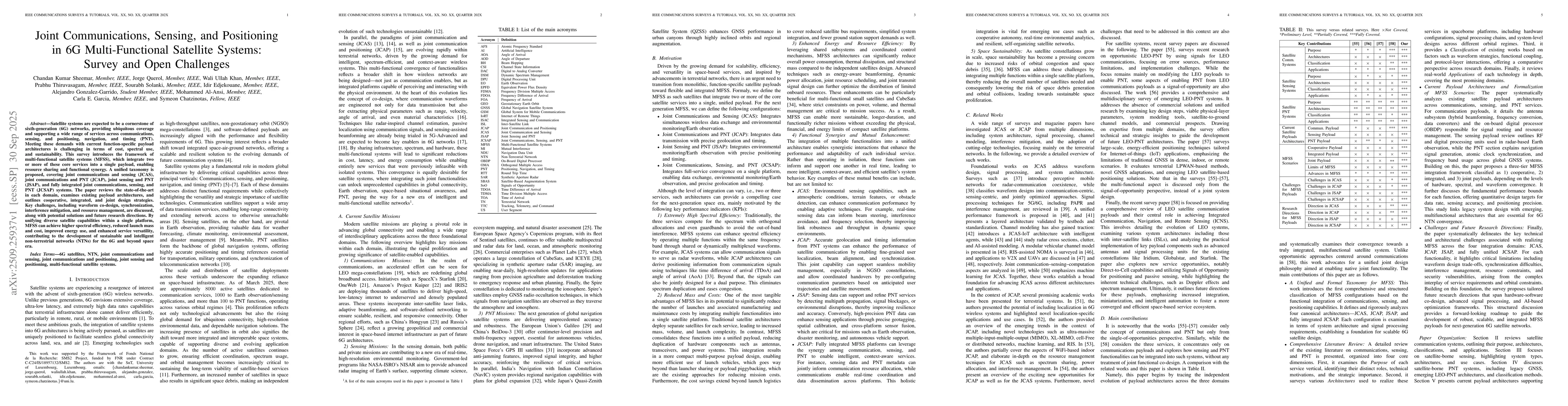 Thumbnail for Joint Communications, Sensing, and Positioning in 6G Multi-Functional
  Satellite Systems: Survey and Open Challenges