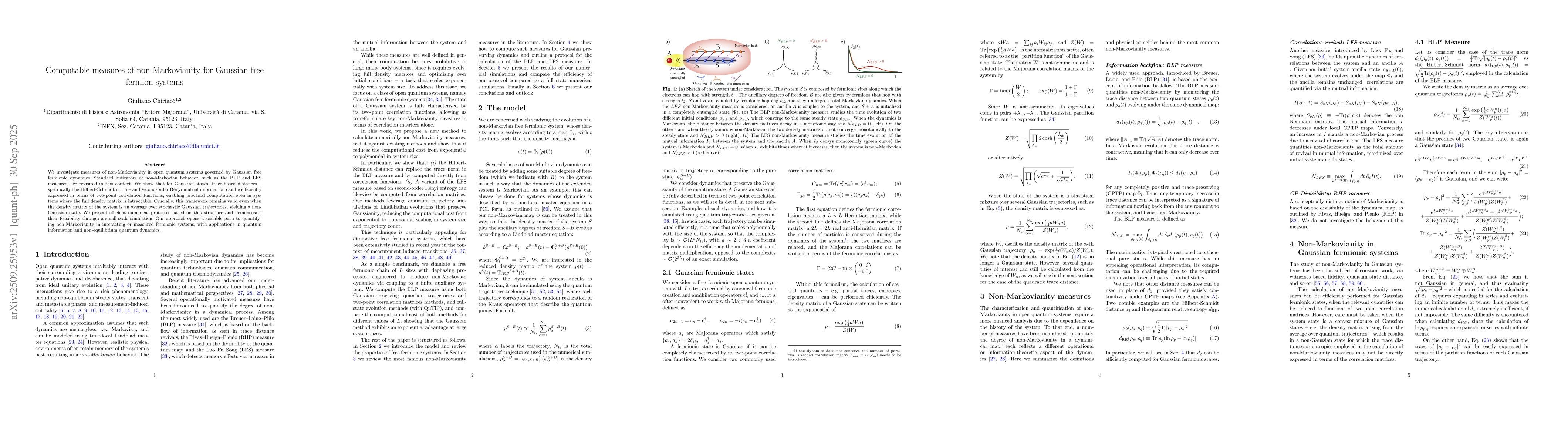 Thumbnail for Computable measures of non-Markovianity for Gaussian free fermion
  systems