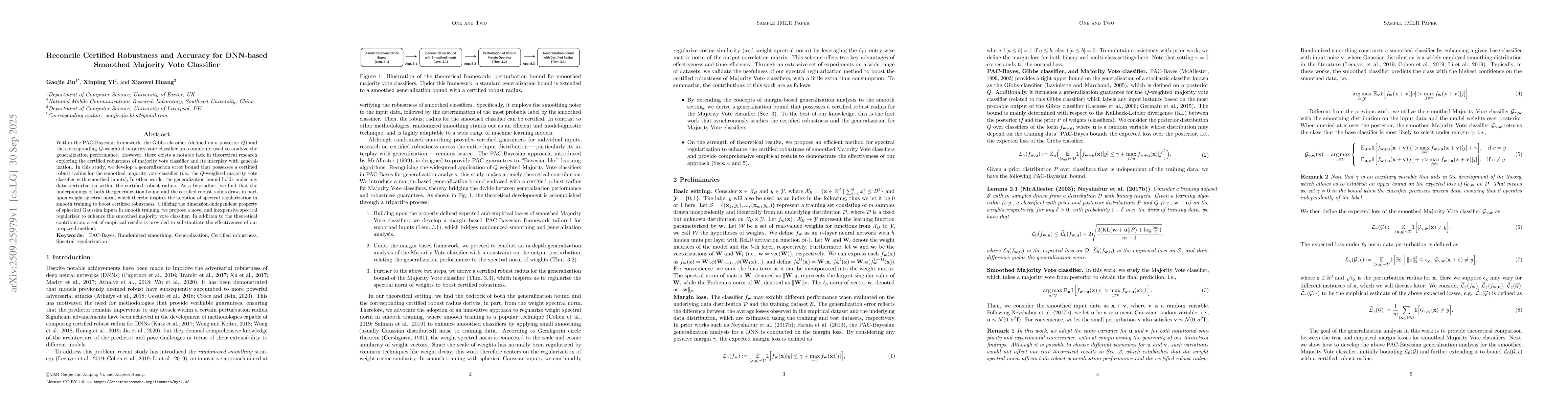 Thumbnail for Reconcile Certified Robustness and Accuracy for DNN-based Smoothed
  Majority Vote Classifier