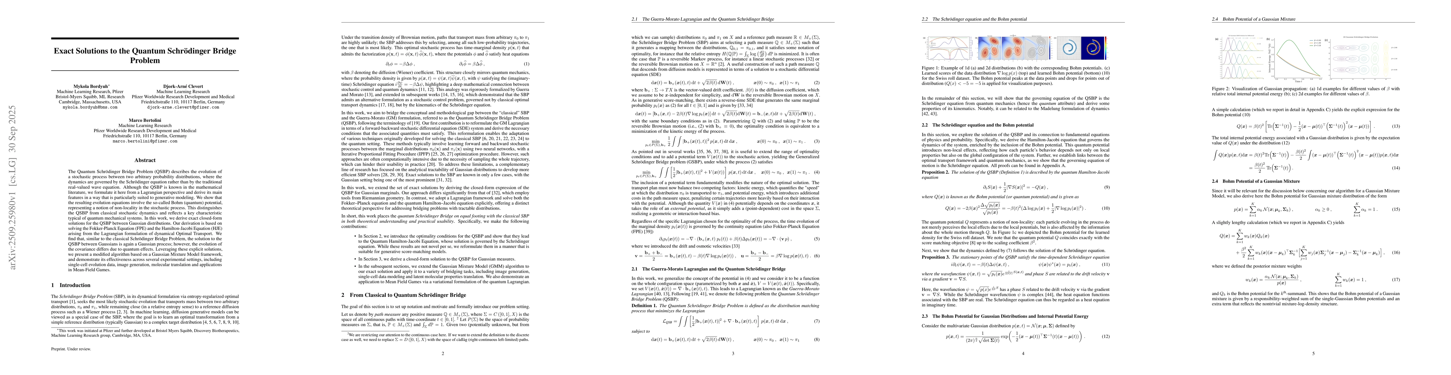 Thumbnail for Exact Solutions to the Quantum Schrödinger Bridge Problem