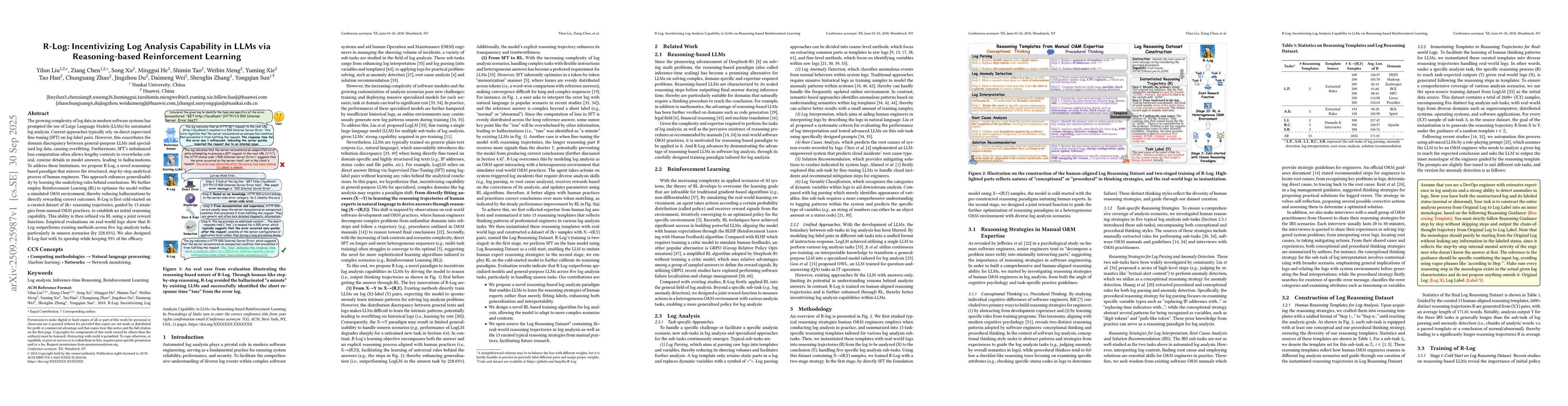 Thumbnail for R-Log: Incentivizing Log Analysis Capability in LLMs via Reasoning-based
  Reinforcement Learning