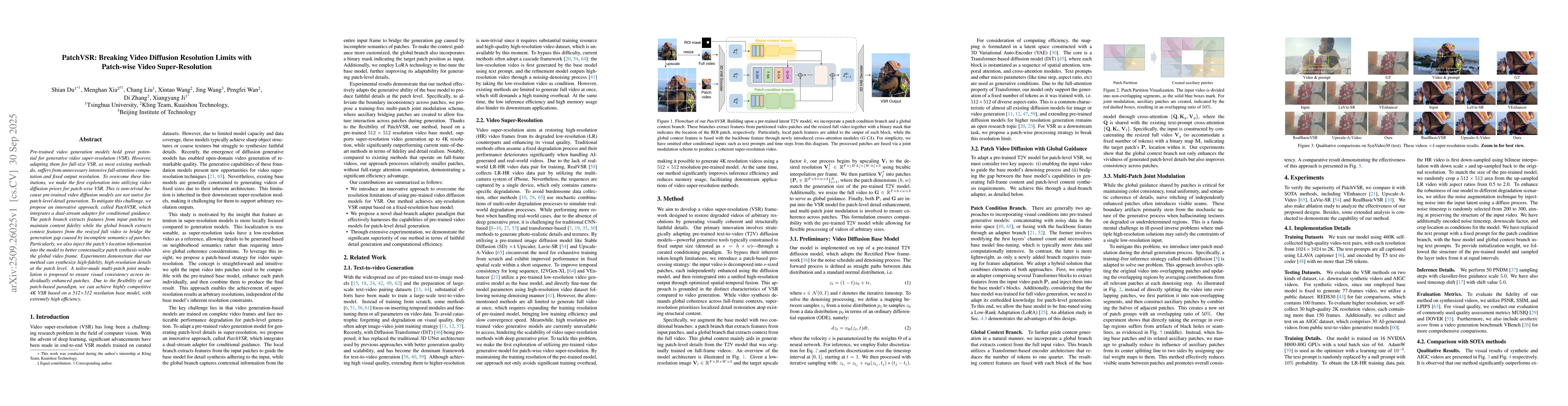 Thumbnail for PatchVSR: Breaking Video Diffusion Resolution Limits with Patch-wise
  Video Super-Resolution