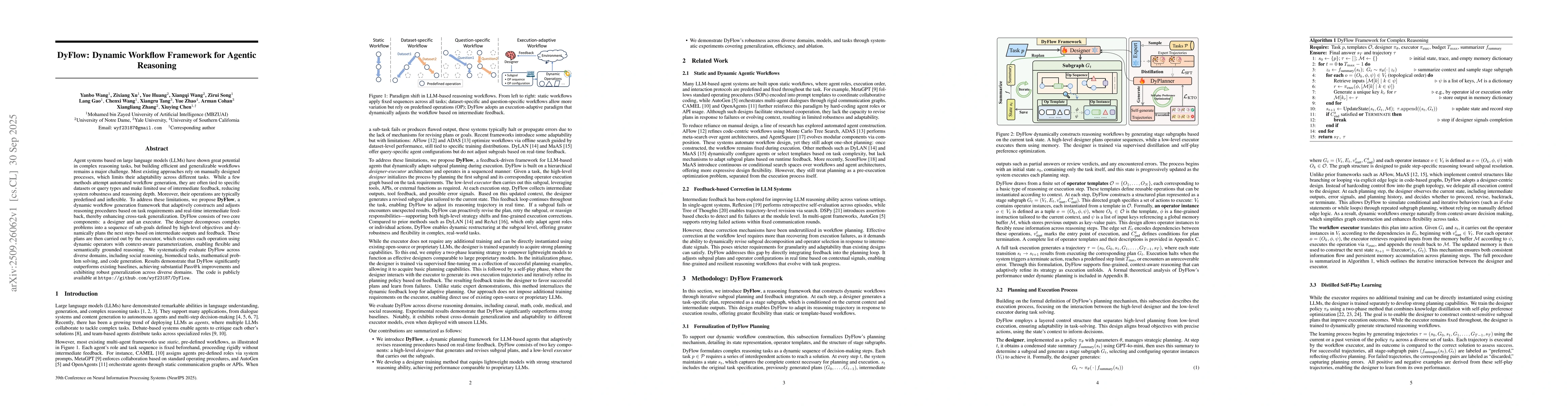 Thumbnail for DyFlow: Dynamic Workflow Framework for Agentic Reasoning