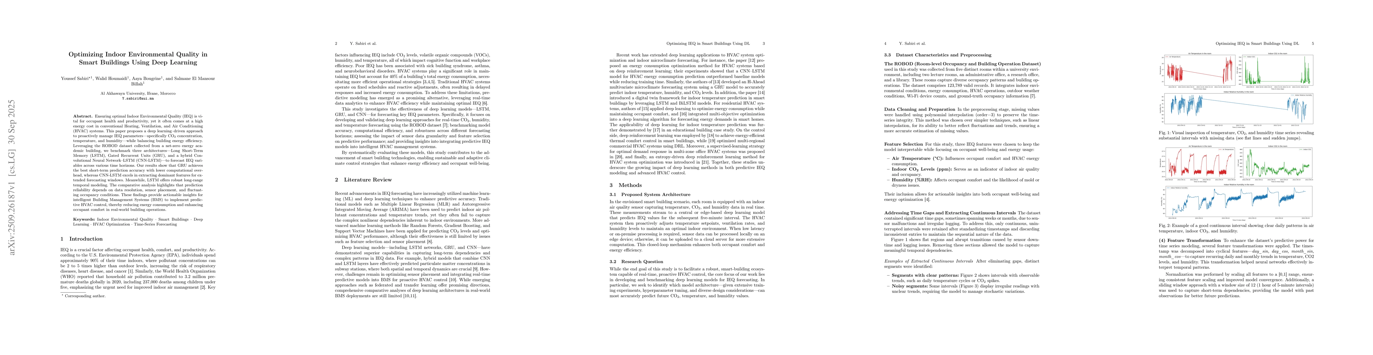 Thumbnail for Optimizing Indoor Environmental Quality in Smart Buildings Using Deep
  Learning