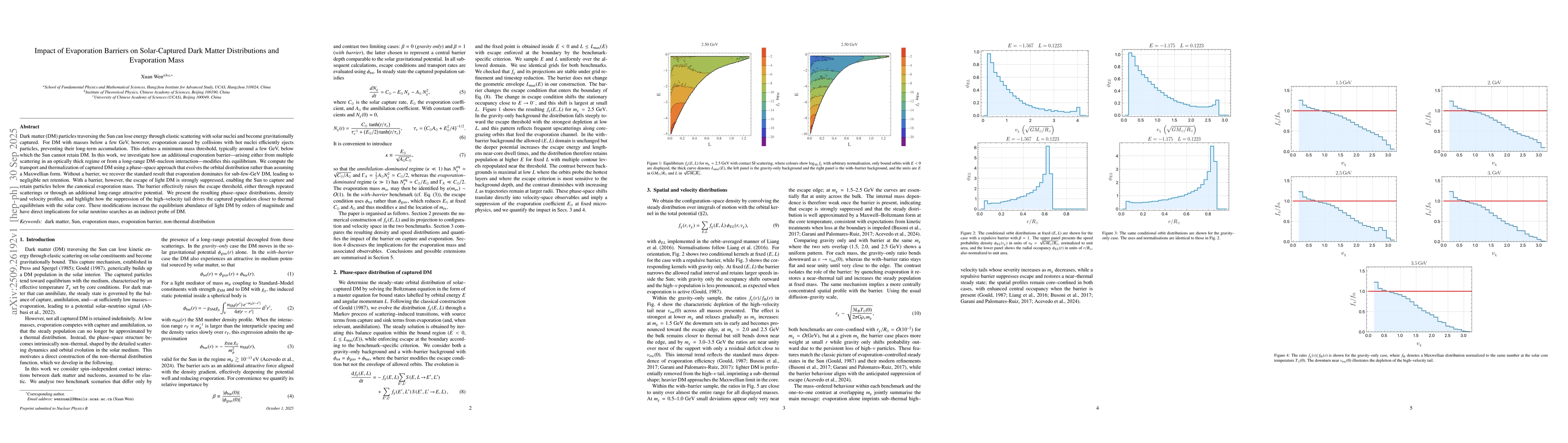Thumbnail for Impact of Evaporation Barriers on Solar-Captured Dark Matter
  Distributions and Evaporation Mass