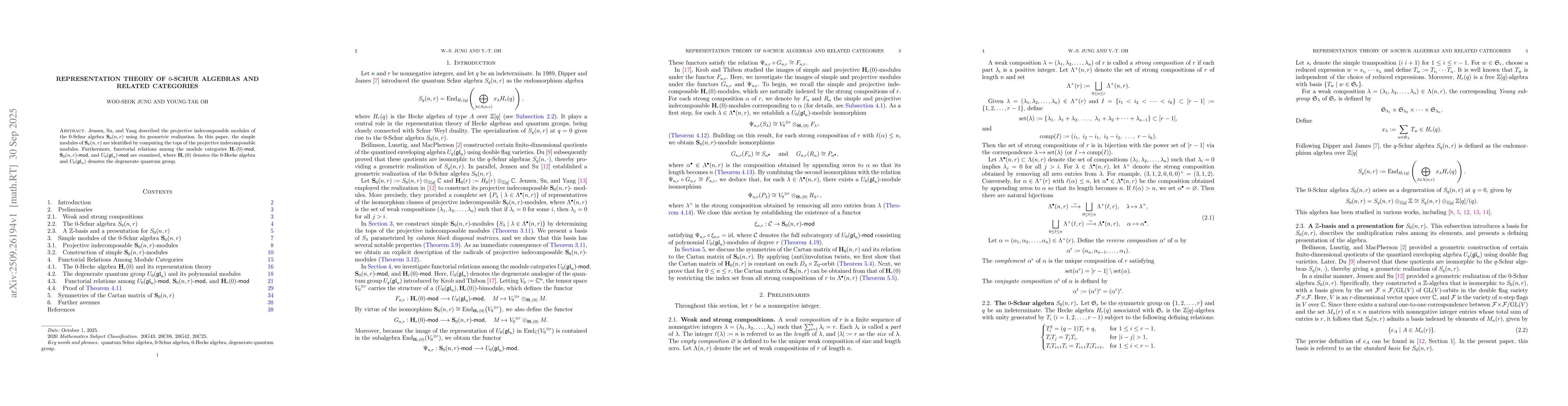 Thumbnail for Representation Theory of $0$-Schur Algebras and Related Categories