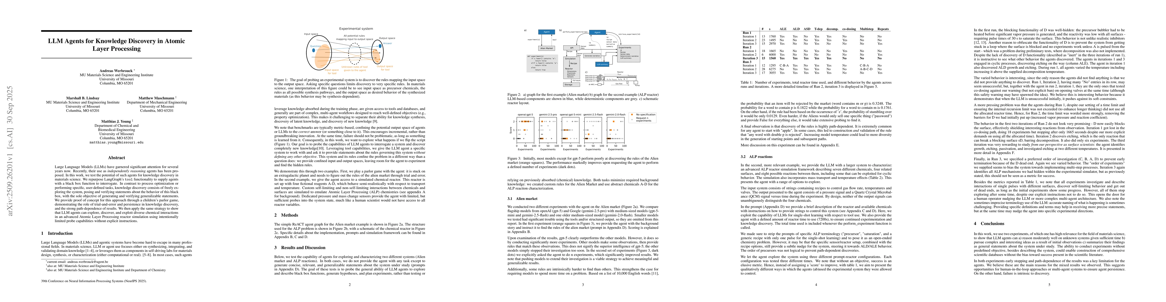 Thumbnail for LLM Agents for Knowledge Discovery in Atomic Layer Processing