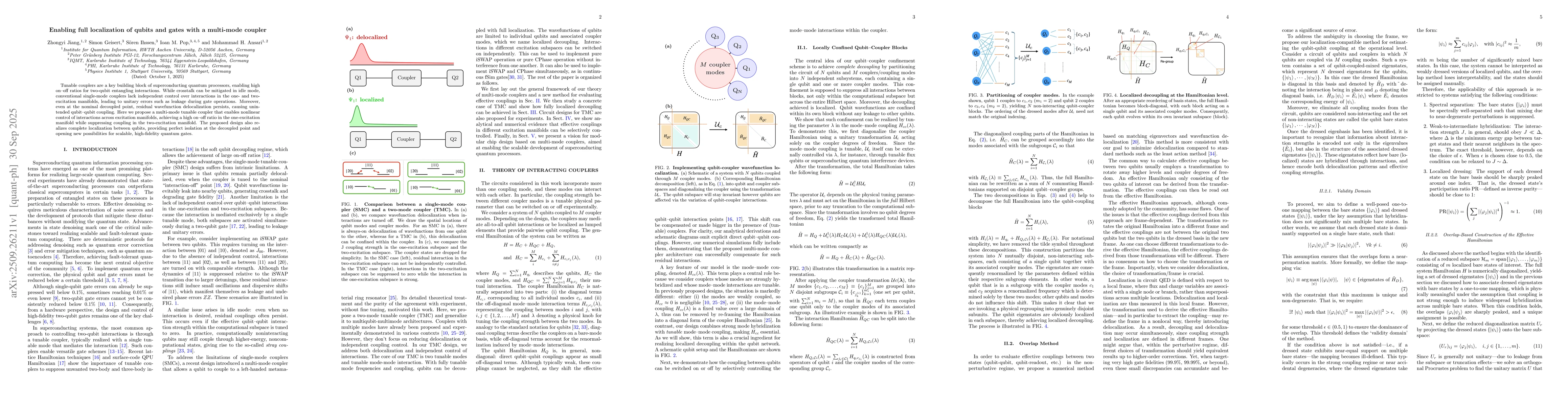 Thumbnail for Enabling full localization of qubits and gates with a multi-mode coupler