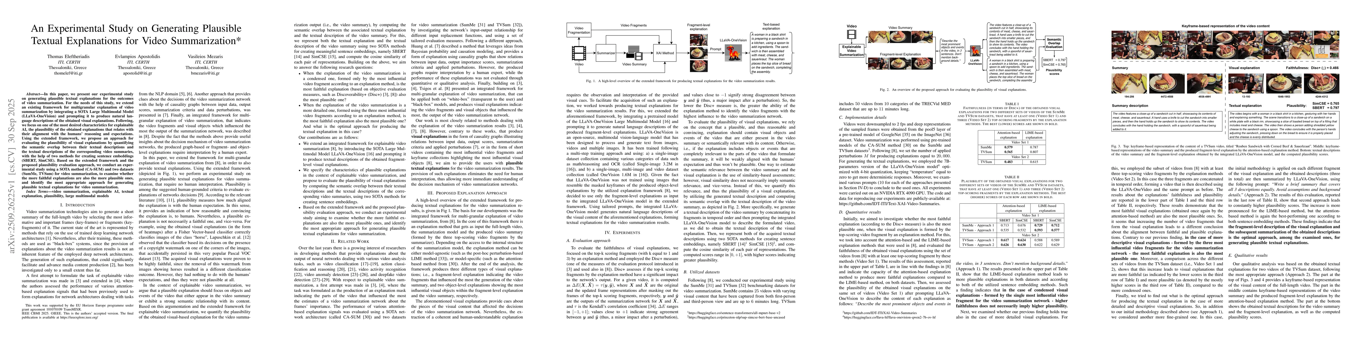 Thumbnail for An Experimental Study on Generating Plausible Textual Explanations for
  Video Summarization