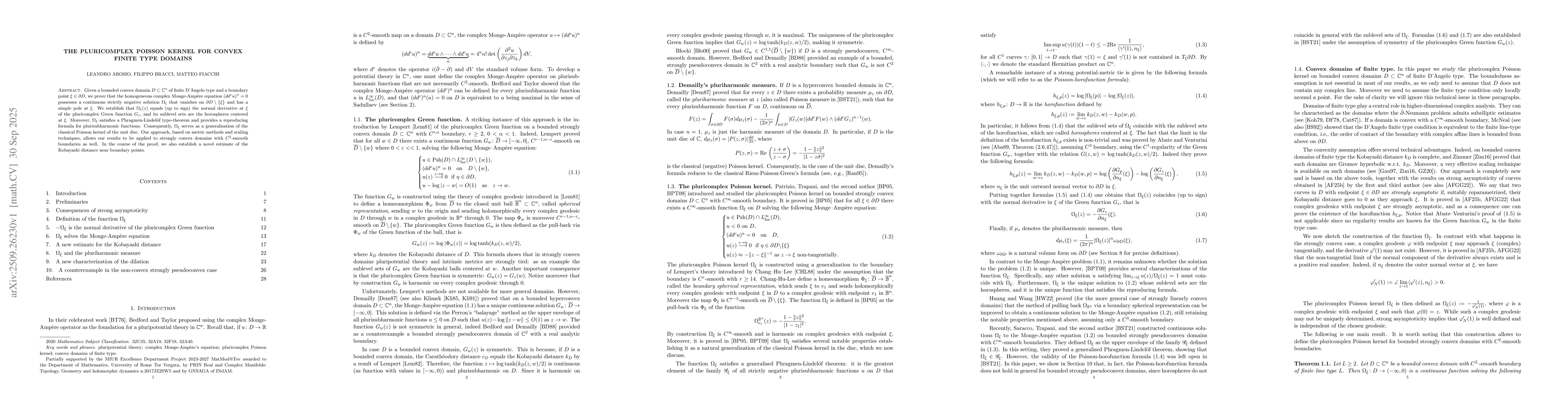Thumbnail for The pluricomplex Poisson kernel for convex finite type domains