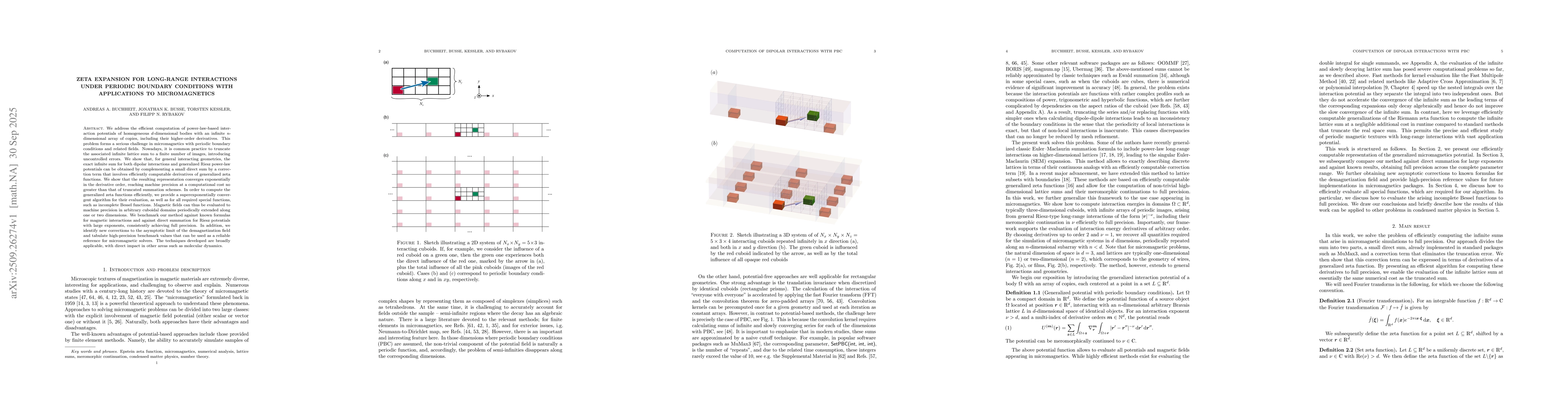 Thumbnail for Zeta expansion for long-range interactions under periodic boundary
  conditions with applications to micromagnetics
