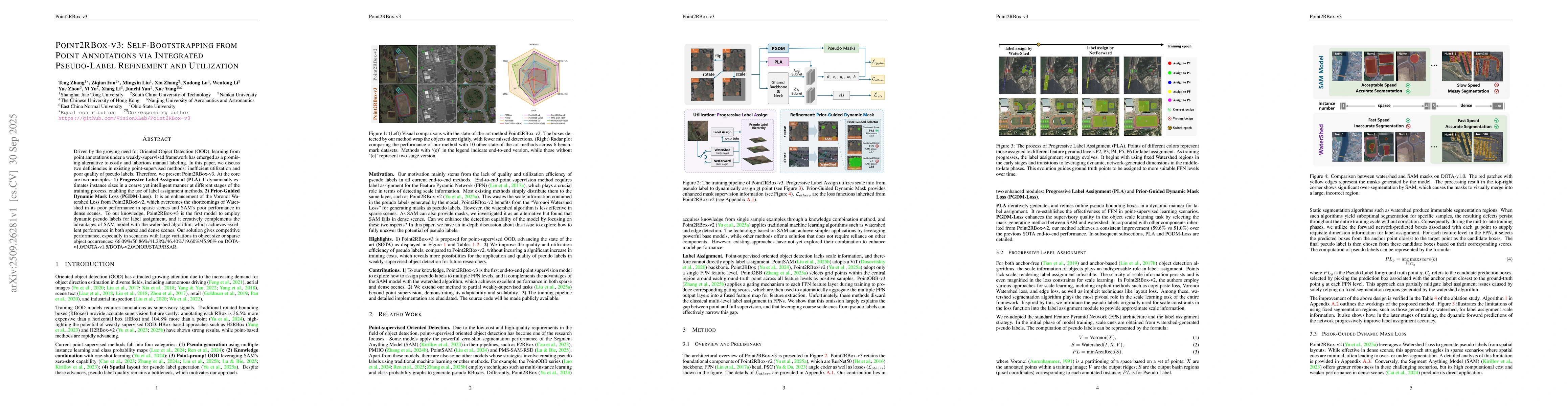 Thumbnail for Point2RBox-v3: Self-Bootstrapping from Point Annotations via Integrated
  Pseudo-Label Refinement and Utilization