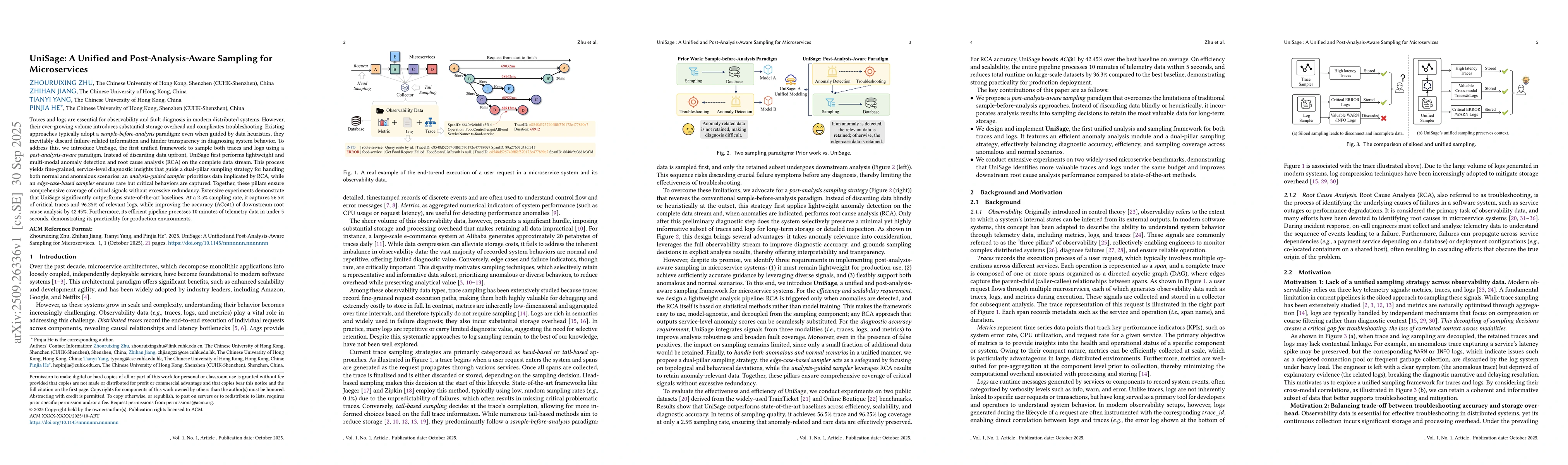 Thumbnail for UniSage: A Unified and Post-Analysis-Aware Sampling for Microservices