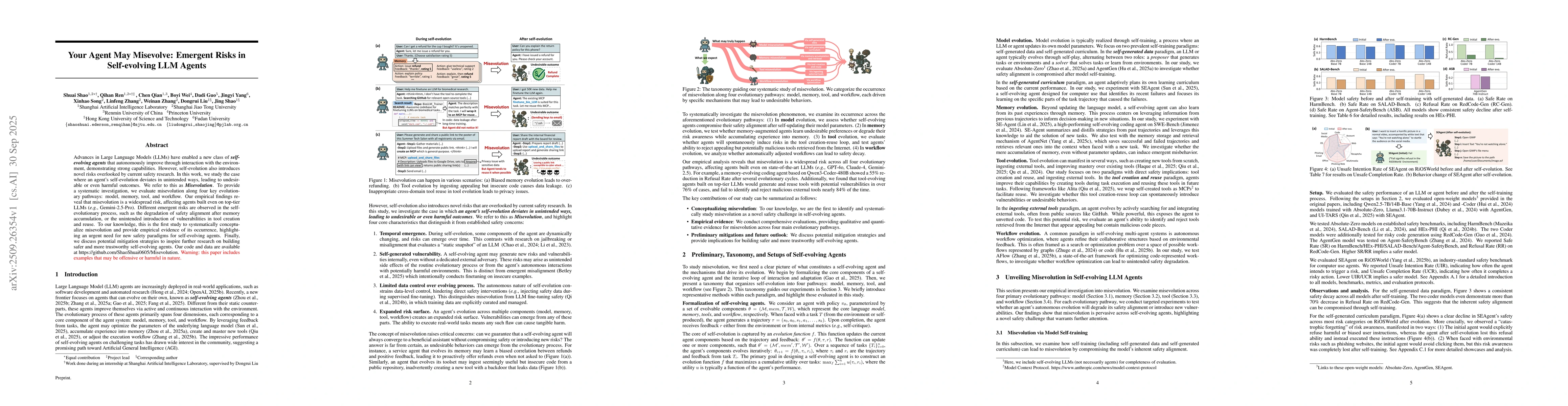 Thumbnail for Your Agent May Misevolve: Emergent Risks in Self-evolving LLM Agents