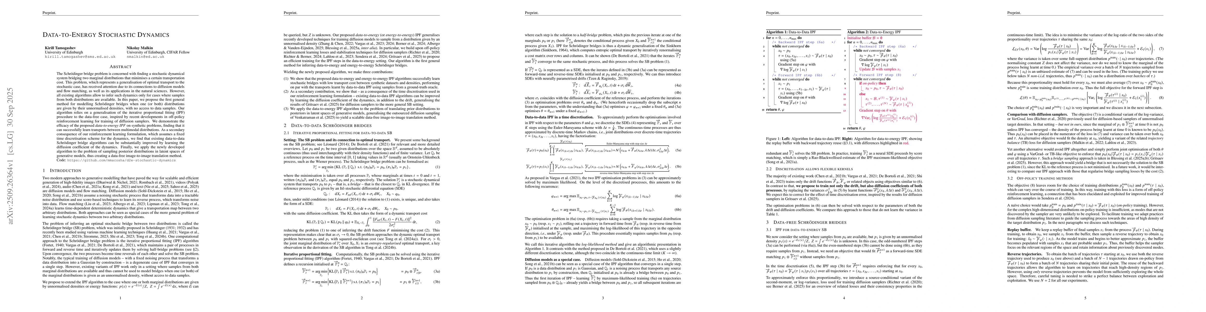 Thumbnail for Data-to-Energy Stochastic Dynamics