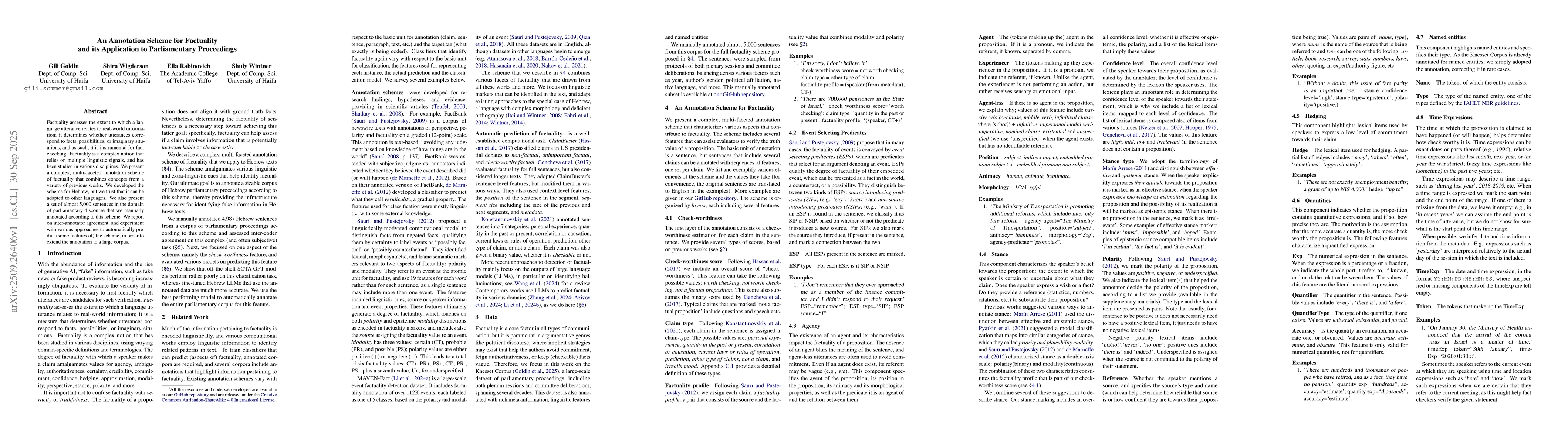 Thumbnail for An Annotation Scheme for Factuality and its Application to Parliamentary
  Proceedings