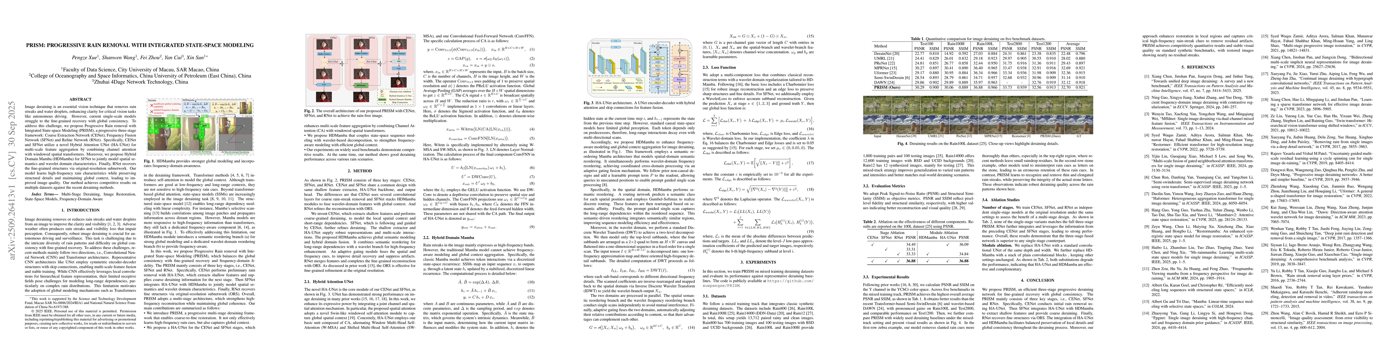 Thumbnail for PRISM: Progressive Rain removal with Integrated State-space Modeling