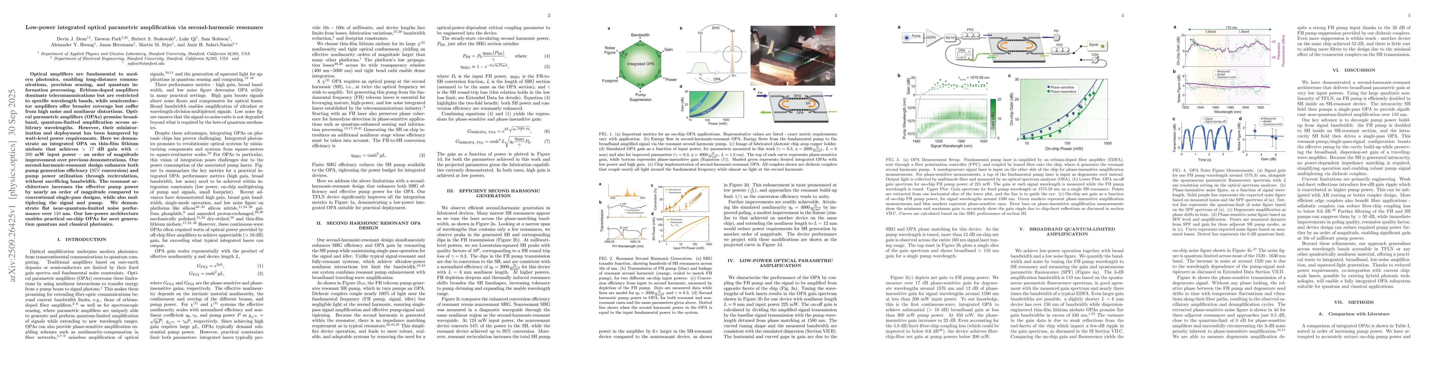Thumbnail for Low-power integrated optical parametric amplification via
  second-harmonic resonance