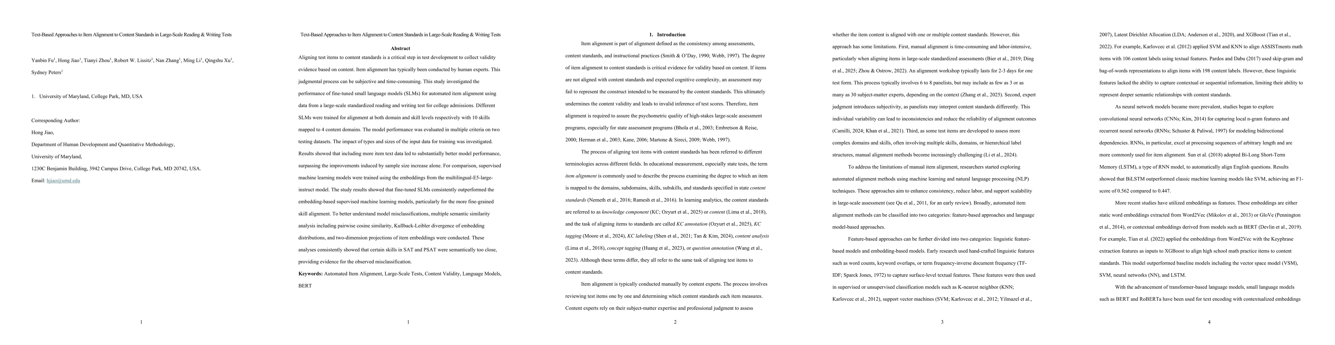 Thumbnail for Text-Based Approaches to Item Alignment to Content Standards in
  Large-Scale Reading & Writing Tests