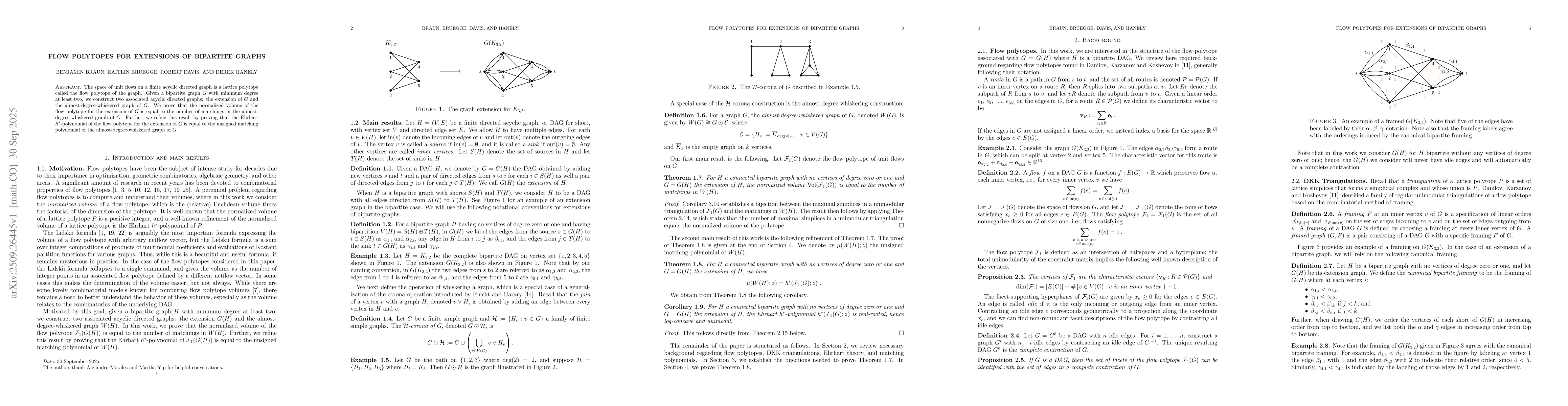 Thumbnail for Flow polytopes for extensions of bipartite graphs