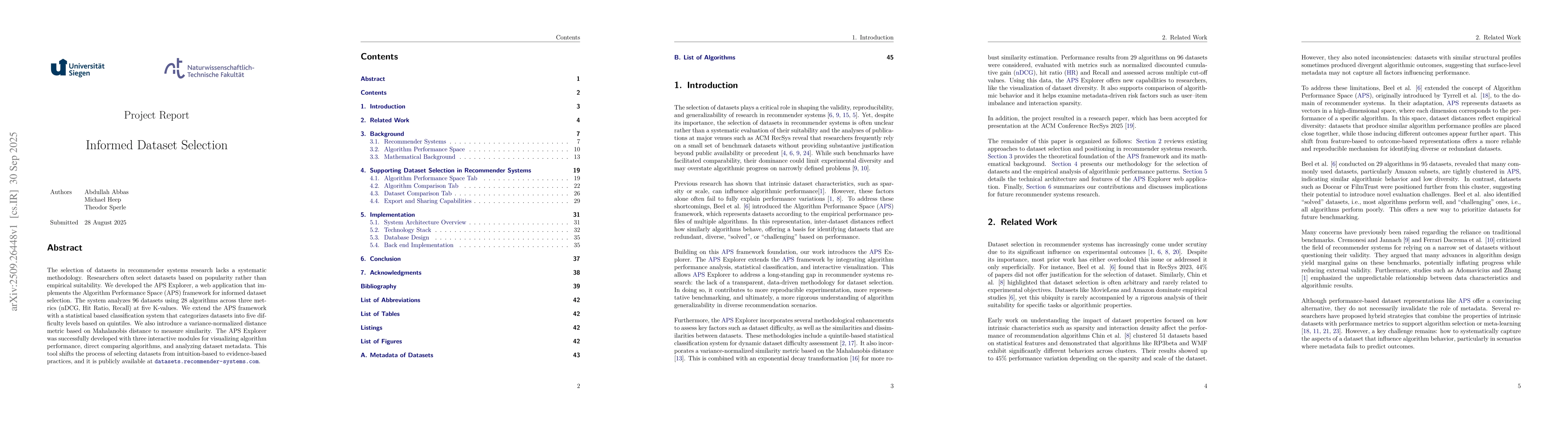 Thumbnail for Informed Dataset Selection