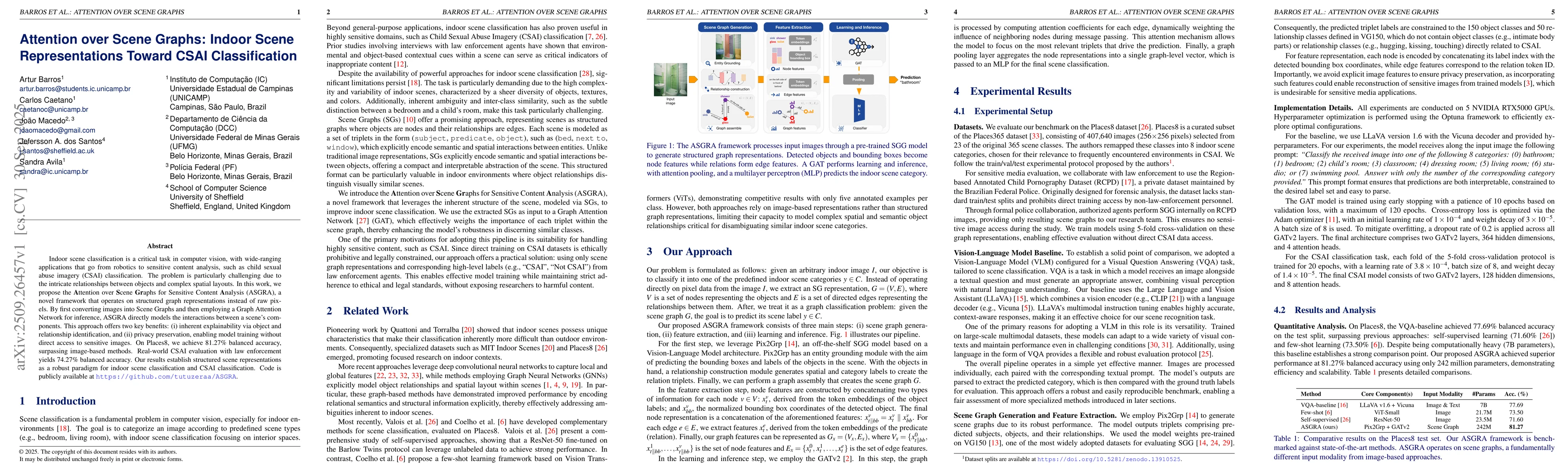 Thumbnail for Attention over Scene Graphs: Indoor Scene Representations Toward CSAI
  Classification