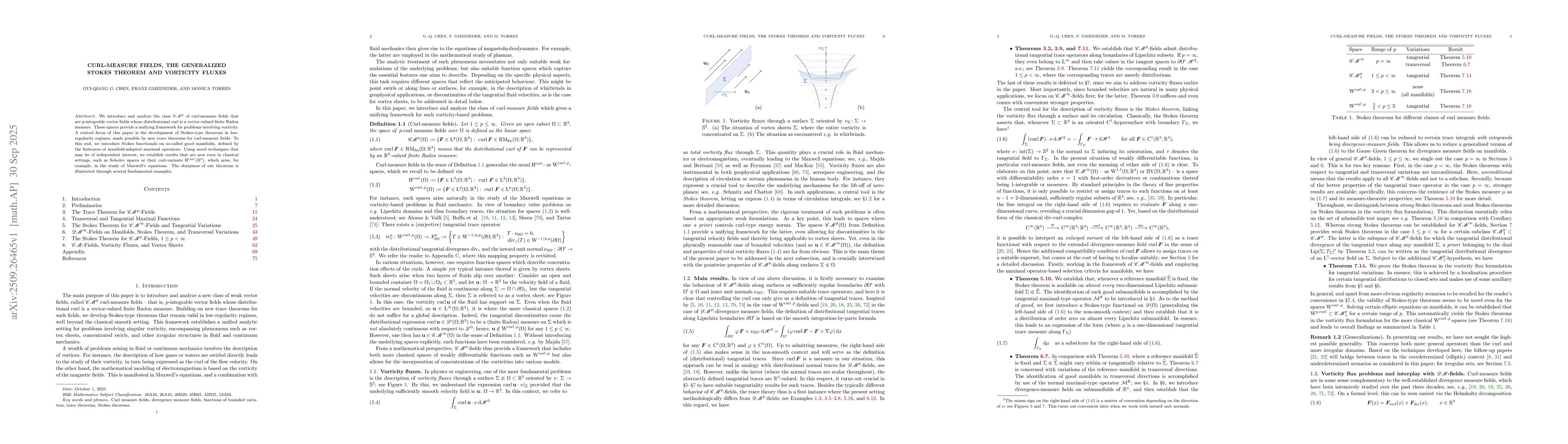 Thumbnail for Curl Measure Fields, the Generalized Stokes Theorem and Vorticity Fluxes