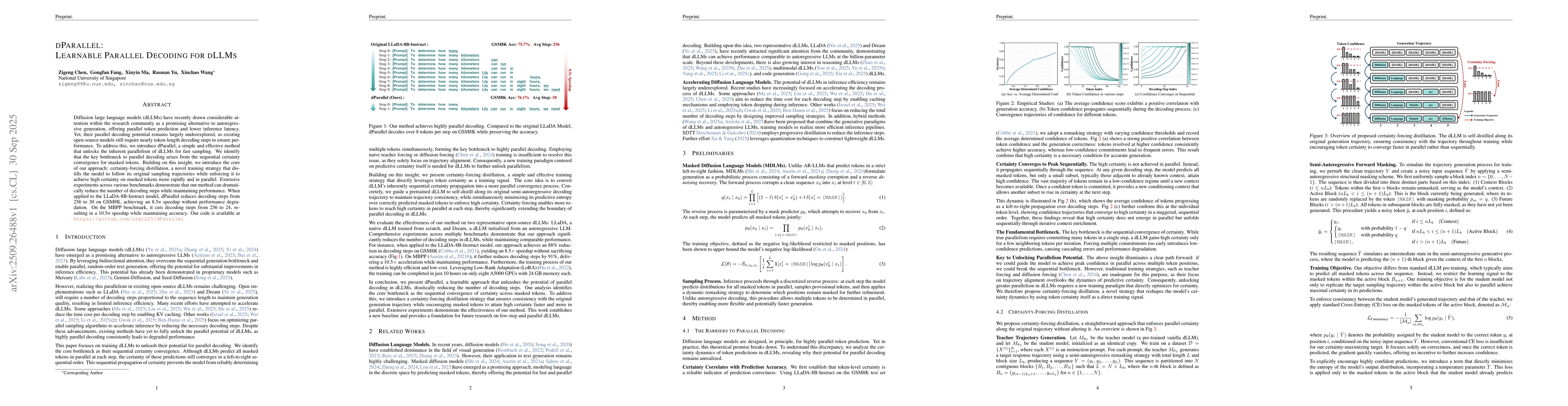 Thumbnail for dParallel: Learnable Parallel Decoding for dLLMs
