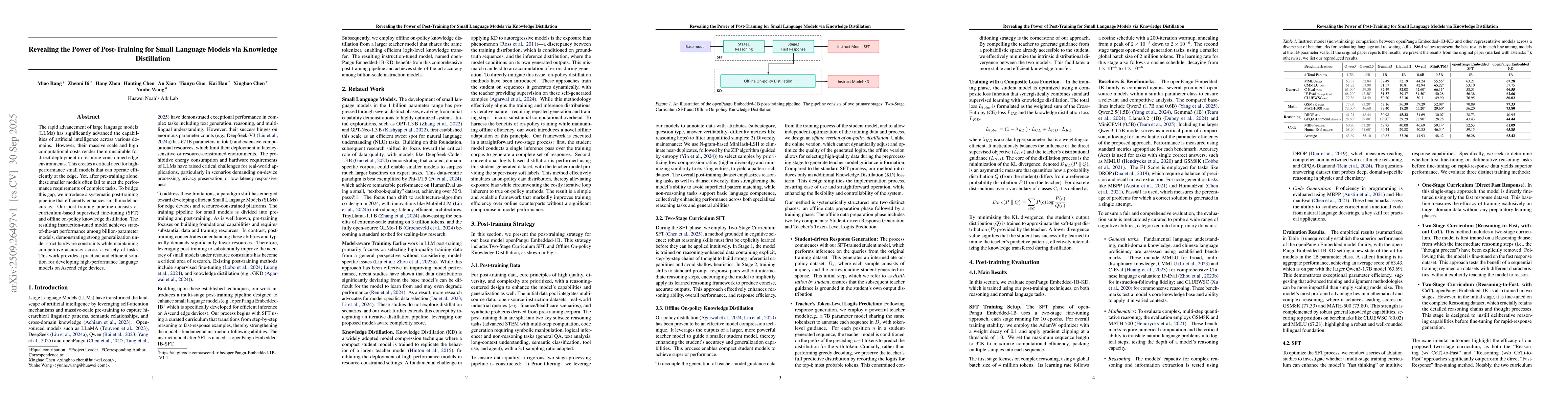 Thumbnail for Revealing the Power of Post-Training for Small Language Models via
  Knowledge Distillation