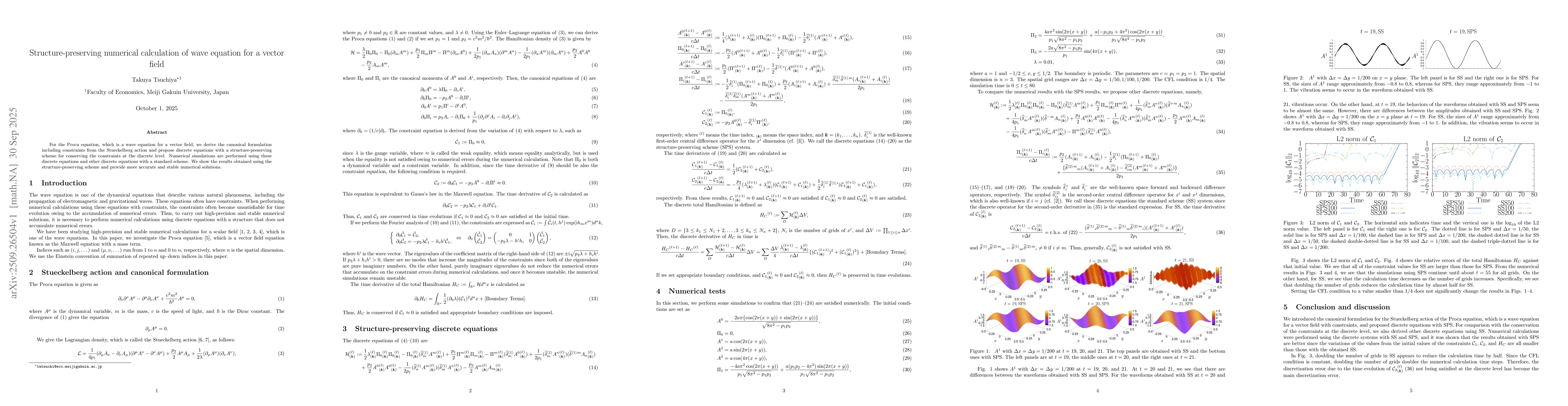 Thumbnail for Structure-preserving numerical calculation of wave equation for a vector
  field