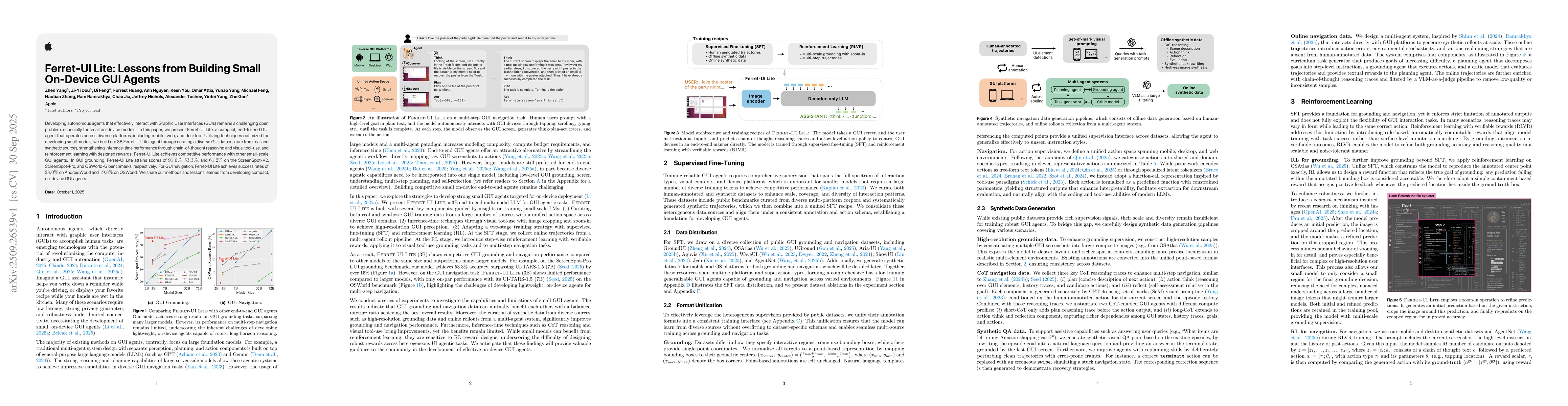 Thumbnail for Ferret-UI Lite: Lessons from Building Small On-Device GUI Agents
