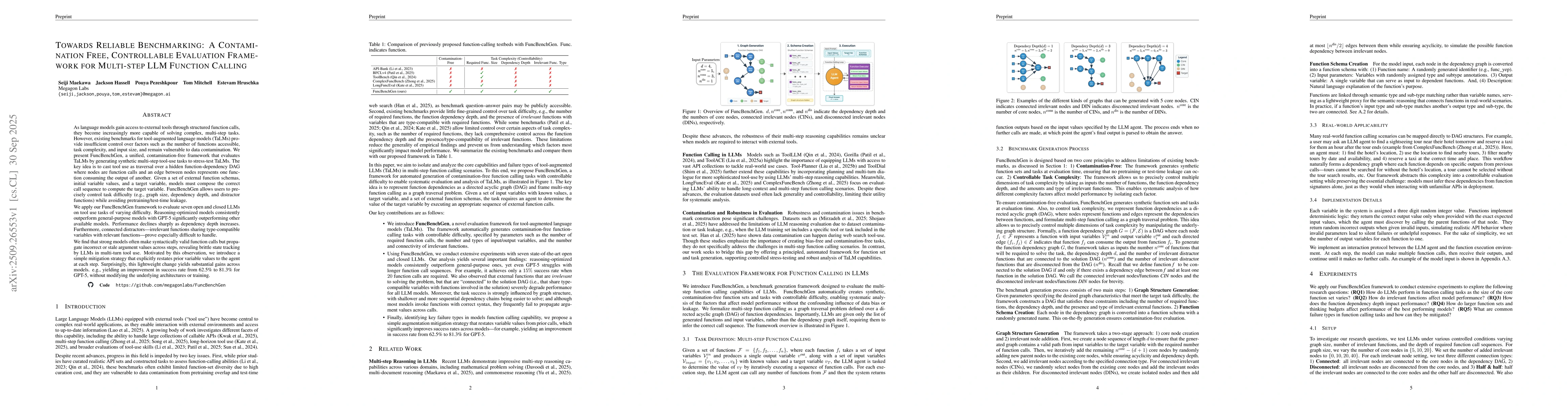 Thumbnail for Towards Reliable Benchmarking: A Contamination Free, Controllable
  Evaluation Framework for Multi-step LLM Function Calling