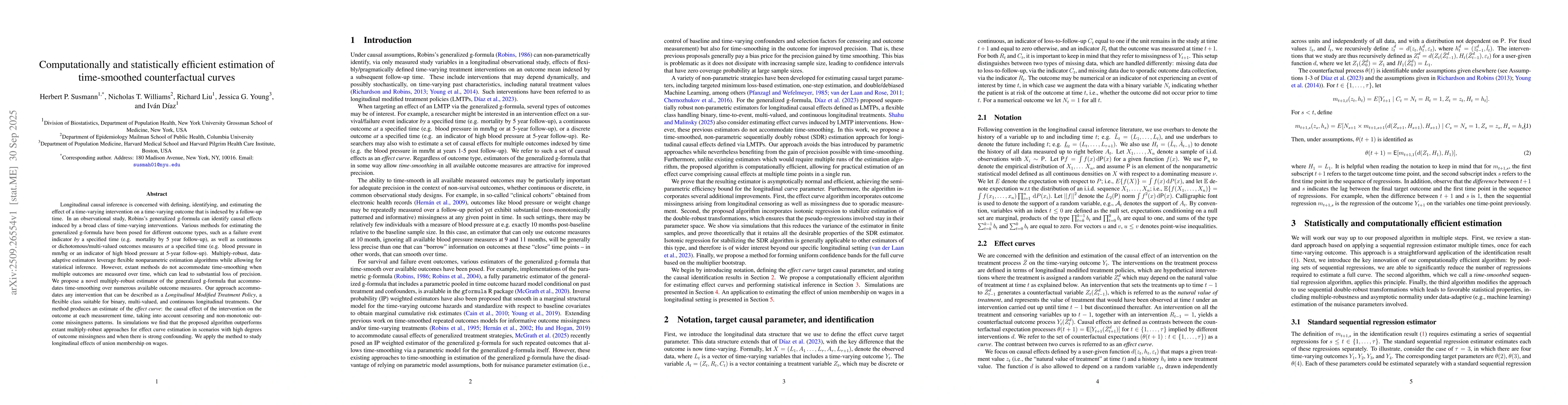 Thumbnail for Computationally and statistically efficient estimation of time-smoothed
  counterfactual curves