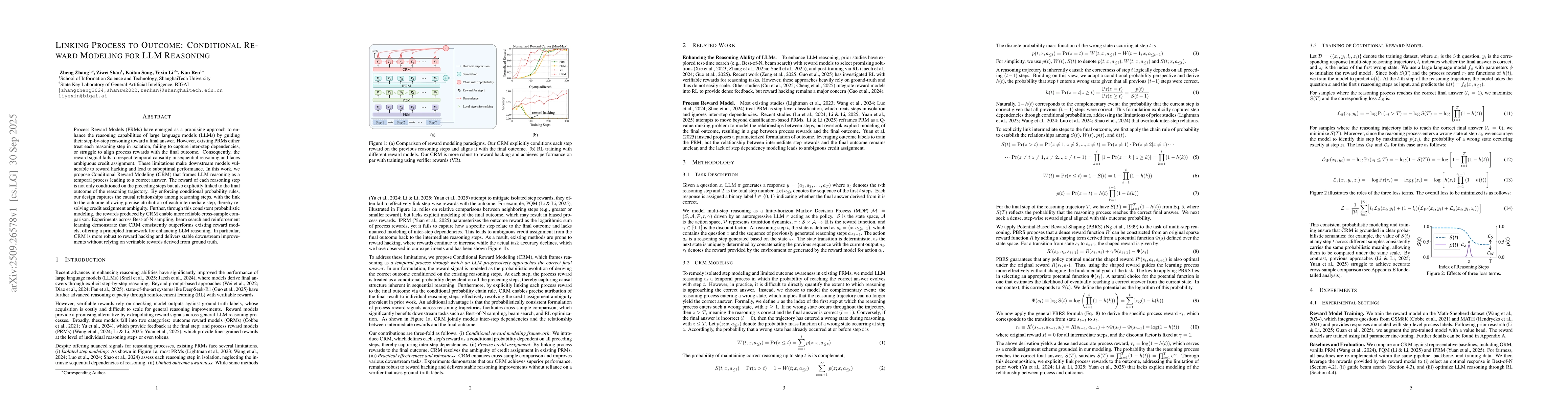 Thumbnail for Linking Process to Outcome: Conditional Reward Modeling for LLM
  Reasoning