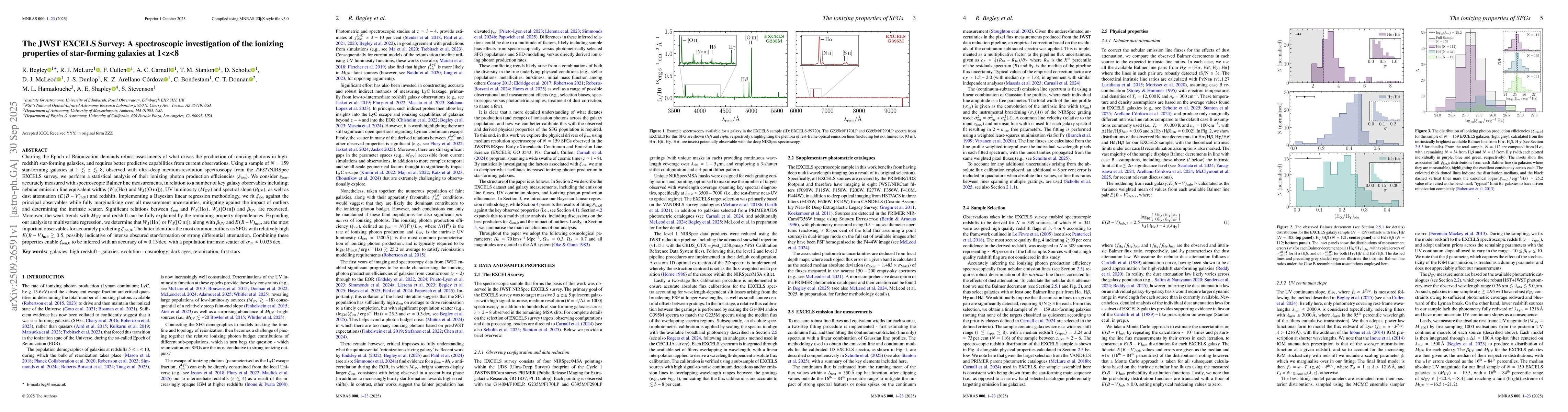 Thumbnail for The JWST EXCELS Survey: A spectroscopic investigation of the ionizing
  properties of star-forming galaxies at 1<z<8