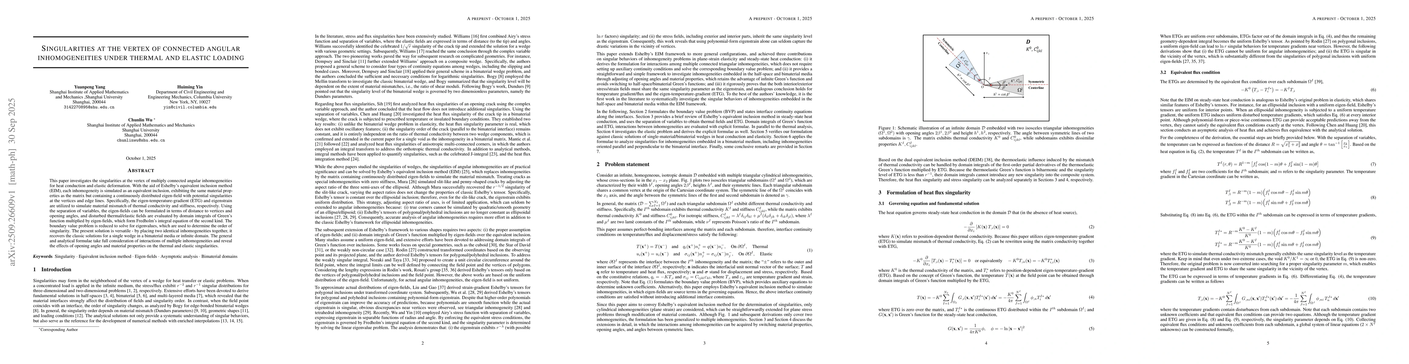 Thumbnail for Singularities at the vertex of connected angular inhomogeneities under
  thermal and elastic loading