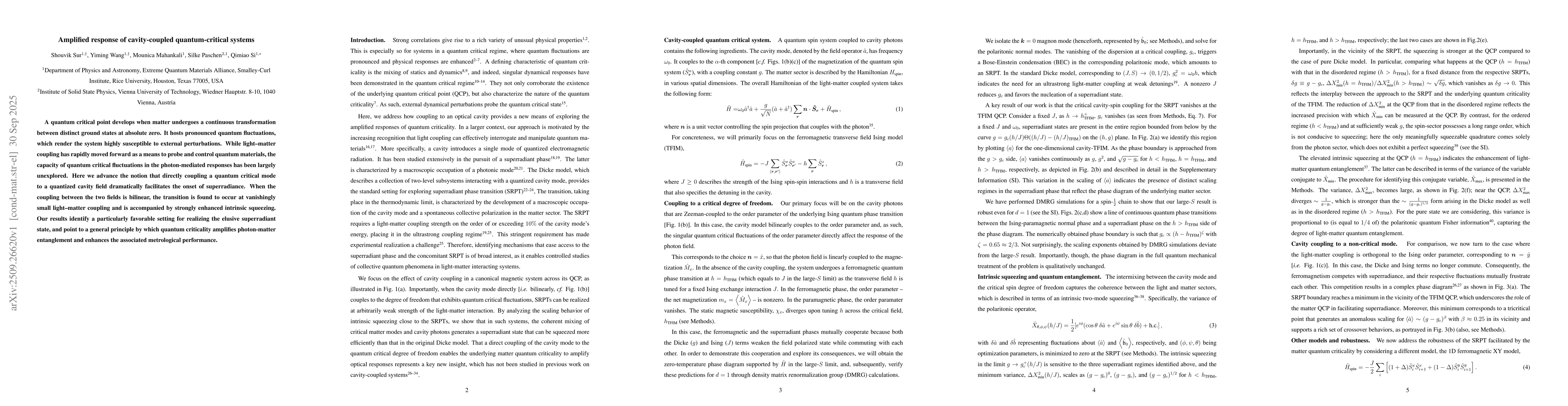 Thumbnail for Amplified response of cavity-coupled quantum-critical systems