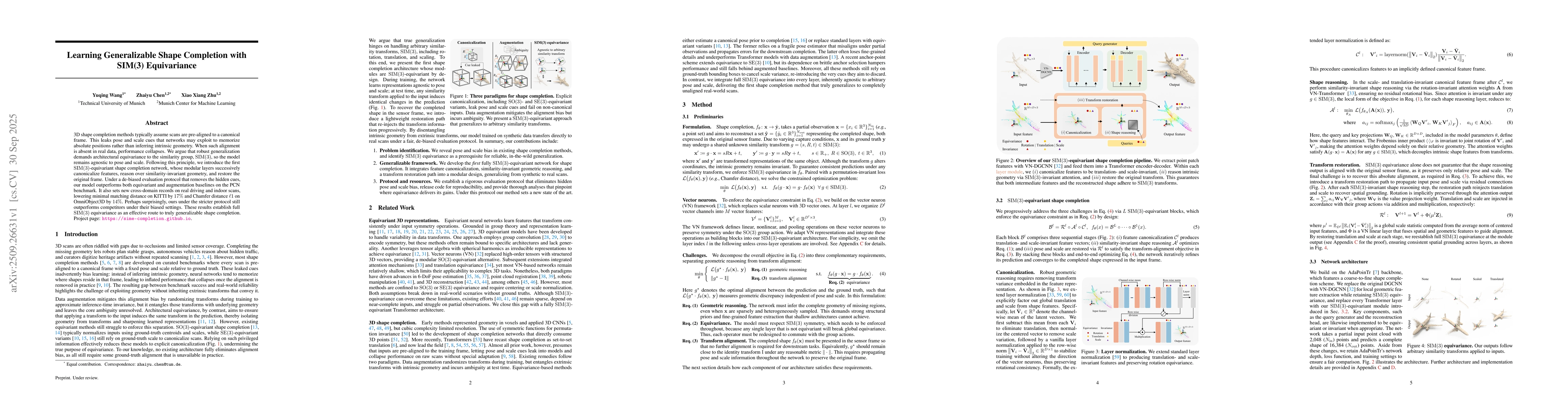 Thumbnail for Learning Generalizable Shape Completion with SIM(3) Equivariance