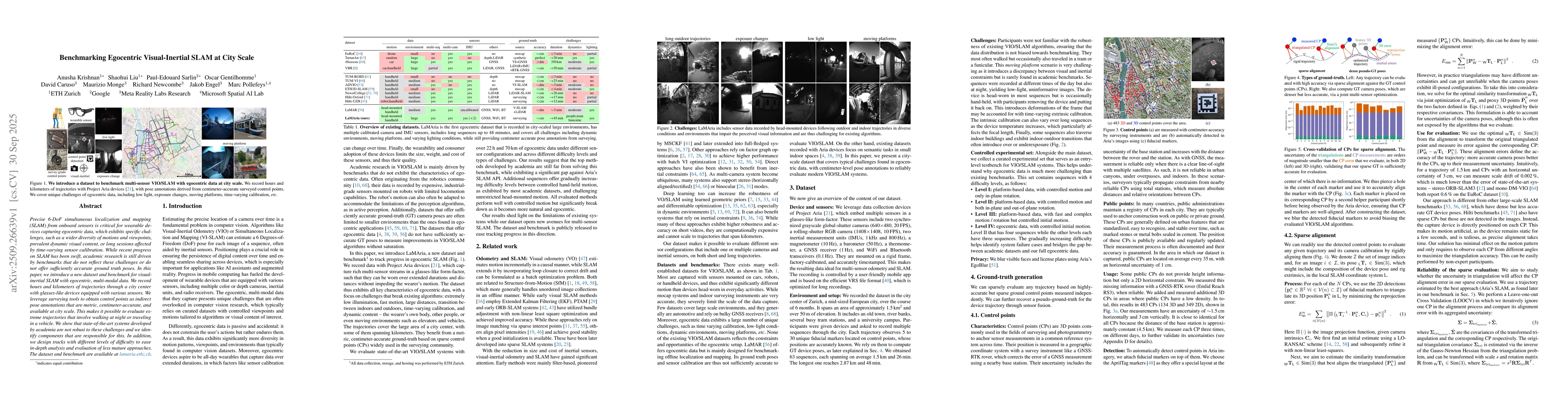 Thumbnail for Benchmarking Egocentric Visual-Inertial SLAM at City Scale